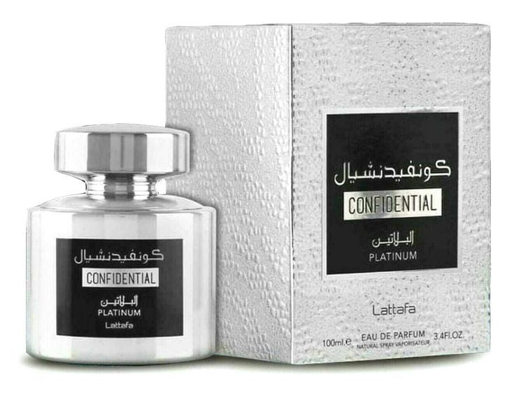 Confidential Platinum de Lattafa-Eau de parfum-100ml - Senteurs du jardin