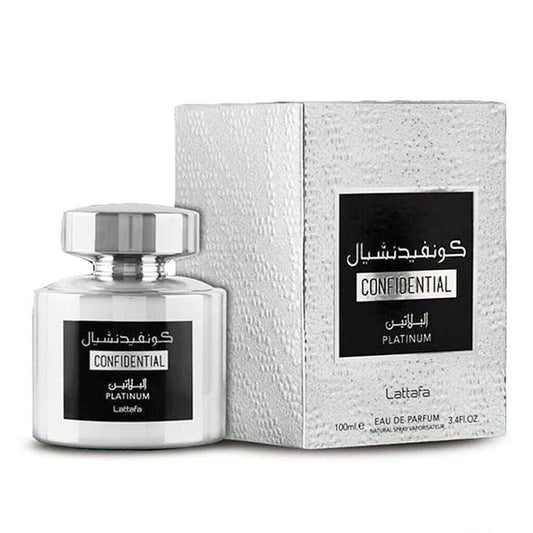 Confidential Platinum de Lattafa-Eau de parfum-100ml - Senteurs du jardin